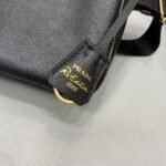 Prada System Nappa Patchwork Shoulder Bag Black For Women, Women's Bags 9.4in/24cm - Image 6
