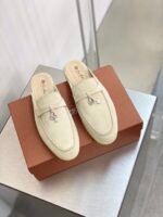 Loro Piana Babouche Charms Walk Loafers Linen For Women - FAI1543 D746 - Image 7