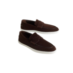 Hermes Job Loafers Marron Ebene For Men H242935ZAME420