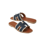 Hermes Oran Sandals Bleu Brut For Women H241060Z 49340