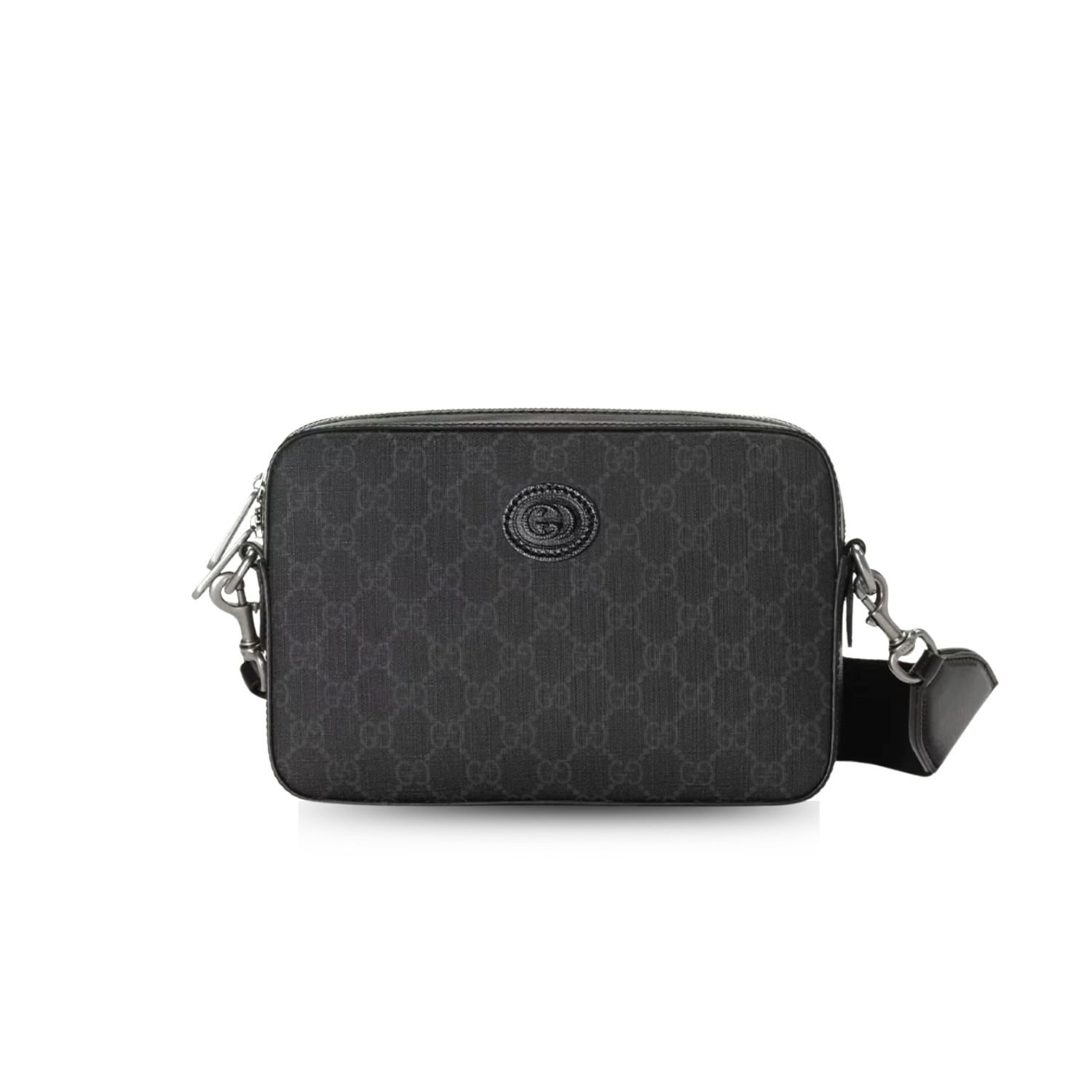 xr:d:DAGBeGYKeuI:764,j:2221825023928092866,t:24041106 Gucci Shoulder Bag With Interlocking G Black 703468 92THF 1000 - Image 1