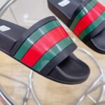 Gucci Men's Slide Sandal With Web Black For Men 407345 - Image 6
