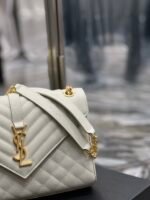 Saint Laurent Envelope Medium Chain Bag White - Image 5