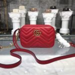 Gucci GG Marmont Matelassé Mini Bag Hibiscus Red - Image 2