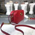 Gucci GG Marmont Matelassé Mini Bag Hibiscus Red - Image 4