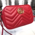 Gucci GG Marmont Matelassé Mini Bag Hibiscus Red - Image 5