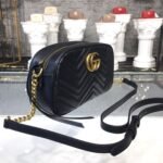 Gucci GG Marmont Small Matelassé Shoulder Bag Black Matelassé Chevron For Women 9.5in/24cm GG 447632 DTD1T 1000 - Image 3