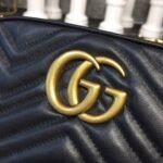 Gucci GG Marmont Small Matelassé Shoulder Bag Black Matelassé Chevron For Women 9.5in/24cm GG 447632 DTD1T 1000 - Image 8