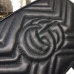 Gucci GG Marmont Small Matelassé Shoulder Bag Black Matelassé Chevron For Women 9.5in/24cm GG 447632 DTD1T 1000 - Image 9