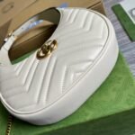 Gucci Marmont Half Moon Shaped Mini Bag White 699514 DTDHT 9022 - Image 9