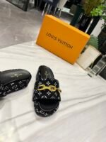 Louis Vuitton Jumbo Flatform Mule Black For Women LV - Image 6