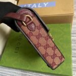 Gucci Horsebit 1955 Mini Bag Beige And Burgundy 625615F6B3G9865 - Image 6