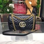 Gucci Marmont Matelassé Shoulder Bag Black 443497 DTDIT 1000 - Image 3