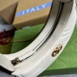 Gucci Marmont Half Moon Shaped Mini Bag White 699514 DTDHT 9022 - Image 8