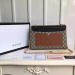 Gucci Padlock Medium GG Shoulder Bag Beige/Ebony 409486 - Image 3