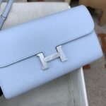 Hermes Constance Long Togo Wallet Light Blue, Silver Toned Hardware Bag For Women, Women's Handbags, Shoulder Bags 8.1in/21cm - Image 5
