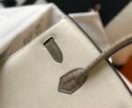 Hermes Birkin White For Women Gold Toned Hardware 11.8in/30cm - Image 6