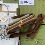 Gucci Messenger Bag With Interlocking G Beige/Ebony GG Supreme Canvas - Image 3