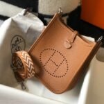 Hermes Evelyne 16 Amazone Bag Brown With Silver-Toned Hardware For Women, Women's Shoulder And Crossbody Bags 6.3in/16cm