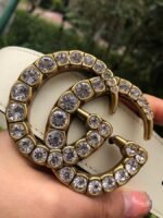 Gucci Belt Beaded Double G White GG, Women Belt ‎453260 - Image 7