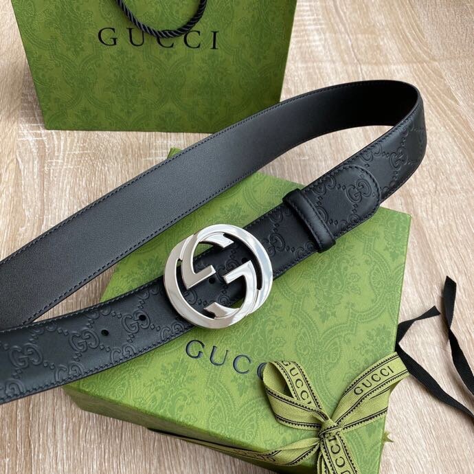 6eb48d9a.jpeg Gucci Signature Belt Black , Gucci Belt 411924 CWC1N 1000 - Image 1