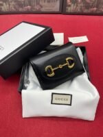 Gucci Horsebit 1955 Card Case Wallet Black Women’s Wallet 11cm/4.3in GG ‎621887 0YK0G 1000 - Image 5