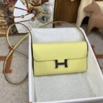 Hermes Constance Long Togo Wallet Yellow, Silver Toned Hardware Bag For Women, Women's Handbags, Shoulder Bags 8.1in/21cm