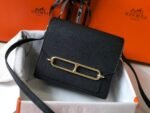 Hermes Mini Evercolor Sac Roulis 19 Black For Women, Women's Handbags, Shoulder Bags 7.5in/19cm - Image 4