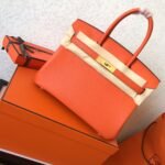 Hermes Birkin Electric Orange Poppy 8V For Women Gold Toned Hardware 11.8in/30cm - Image 2