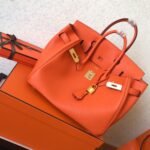 Hermes Birkin Electric Orange Poppy 8V For Women Gold Toned Hardware 11.8in/30cm - Image 4