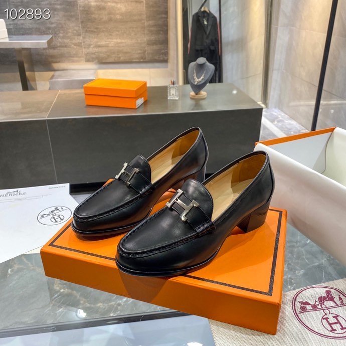 74574f8f.jpg Hermes Dauphine 70 Loafer Black For Women, Women's Shoes H212091Z 02350 - Image 1