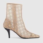 Gucci GG Mid-Heel Boot Rose Beige For Women- ‎750228 F13B0 9941 - Image 6