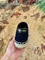 Saint Laurent Women's Saint Laurent Embroidered Espadrilles Black For Women YSL - Image 7