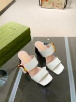 Gucci Women's Sandal With Bamboo Buckle White For Women GG‎ 674821 C9D00 9022 - Image 2