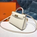 Hermes Mini Kelly Craie For Women Gold-Toned Hardware 7.5in/19cm - Image 3