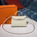 Hermes Mini Kelly Craie For Women Gold-Toned Hardware 7.5in/19cm - Image 2