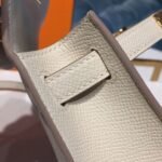 Hermes Mini Kelly Craie For Women Gold-Toned Hardware 7.5in/19cm - Image 12