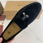 Loro Piana Summer Charms Walk Loafers Argo Blue Melange For Women - FAE5444 W948 - Image 8