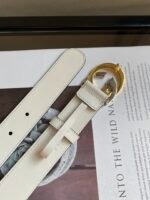 Gucci Belt With Interlocking G Buckle White GG, Women Belt ‎574807 - Image 4