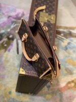 Louis Vuitton Popincourt Top Handle Bag 11.8in/ 30cm Brown Monogram Gold Hardware For Women M40009 - Image 8