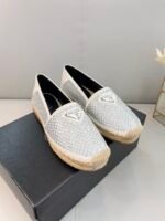 Prada Espadrillas With Crystals White For Women 0.8in/20mm PRD - Image 7