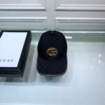Gucci Canvas Baseball Hat Black GG Hat - Image 2