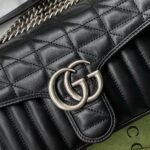Gucci GG Marmont Small Shoulder Bag Black 443497 UM8AN 1000 - Image 4