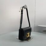 Celine Triomphe Shoulder Bag Black 194143BF4.38NO - Image 6