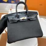 Hermes Birkin Nata Togo Leather Black For Women Gold Toned Hardware 10in/25cm - Image 9