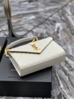 Saint Laurent Envelope Medium Chain Bag White - Image 4
