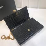 Saint Laurent Kate Medium Chain Bag With Tassel In Embossed Crocodile Black 354119DND0J1000 - Image 4