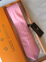 Louis Vuitton Classic Silk Tie Pink LV Men Tie - Image 7