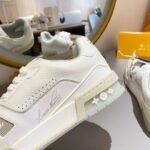 Louis Vuitton Trainer Sneaker Rubber Grain White Virgil Abloh For Men LV 1A8WAX - Image 8