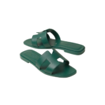 Hermes Oran Sandals Green For Women H202230Z AD340